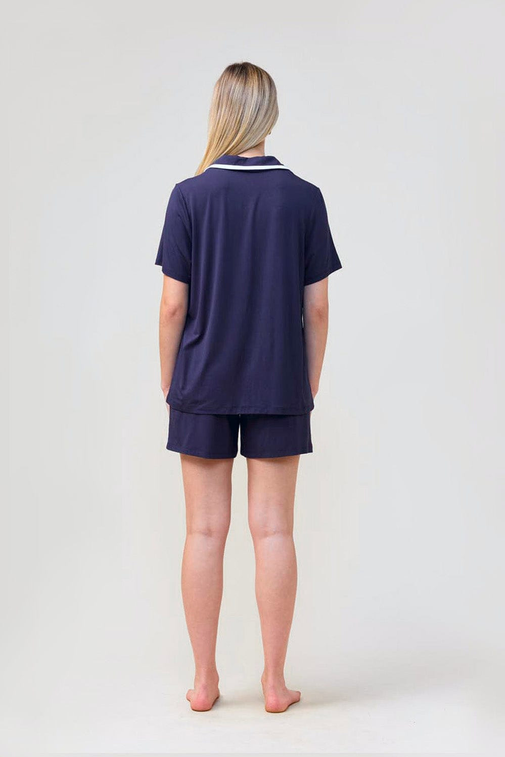 Allegra Short Bamboo Pj Set - Navy - image 3