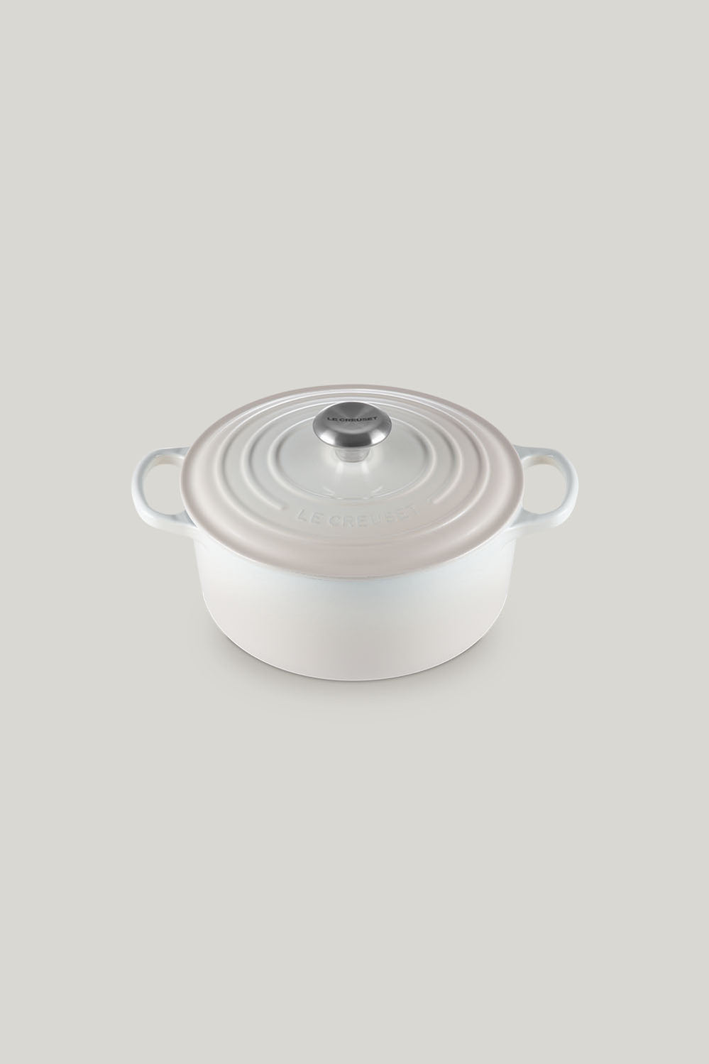 Signature Cast Iron Round Casserole 24cm - Meringue - image 1