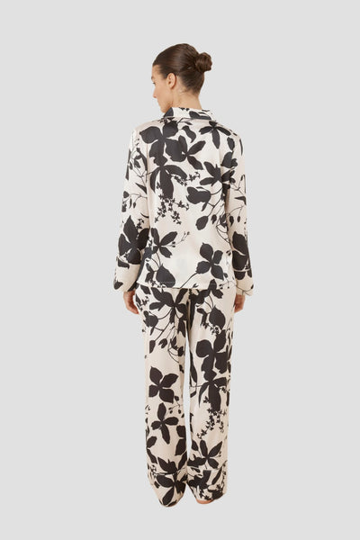 Ivy Silky Satin Pj Set - Black - image 3
