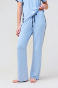 Inez Bamboo Pant With Stripe - Blue - image 1