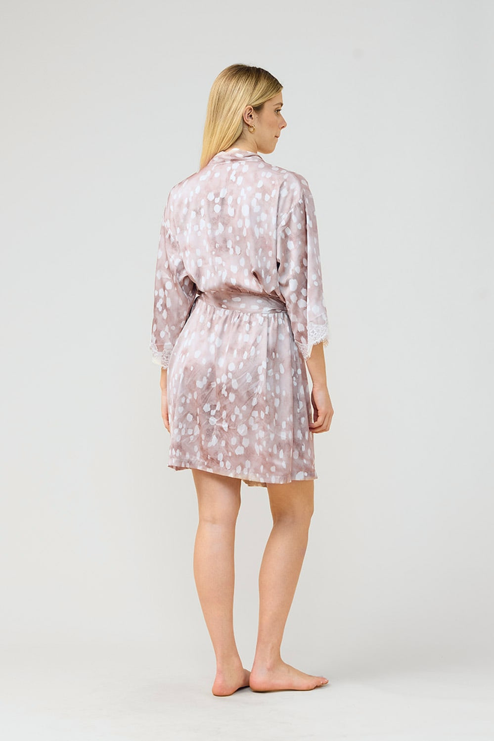 Hadley Brown Spot Robe - Brown - image 3
