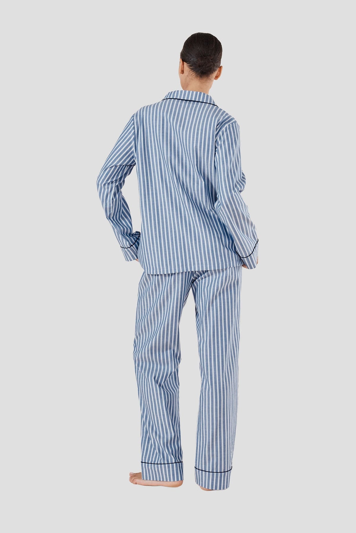 Octavia Cotton Stripe Pj Set - Blue - image 4