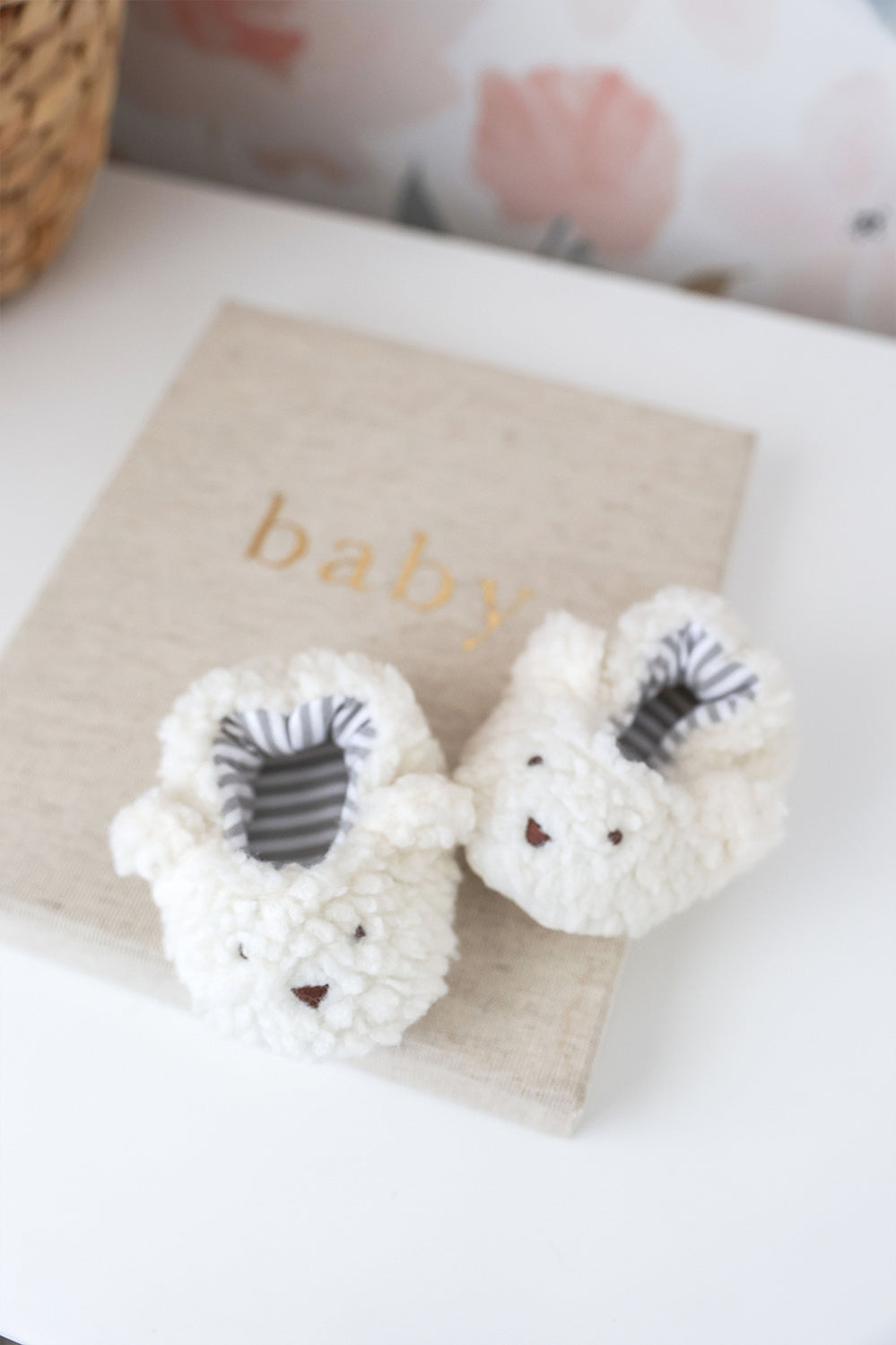 Baby Bear Booties - Ivory - image 2
