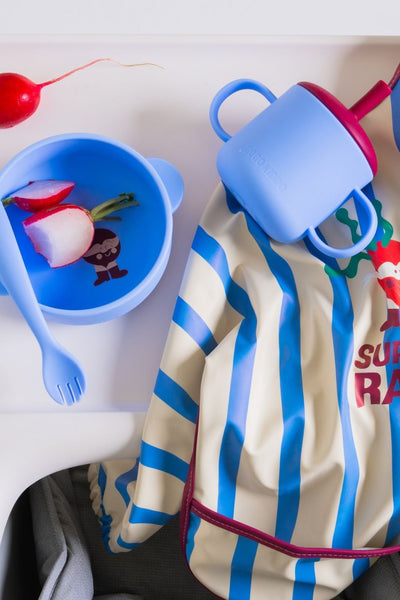 Fun Firsts Feeding Set Silicone - Periwinkle - image 3