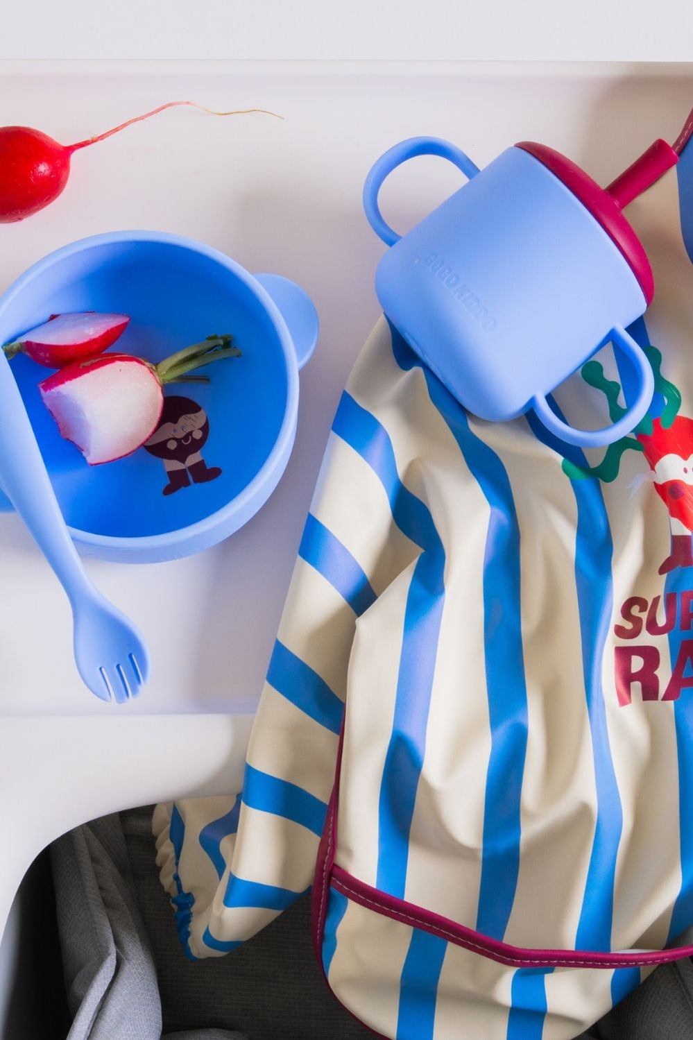 Fun Firsts Feeding Set Silicone - Periwinkle - image 3
