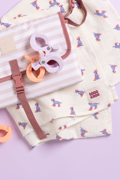 Light And Breathable Muslin Swaddle Duo - Yeehaw Dog - Cream - image 3
