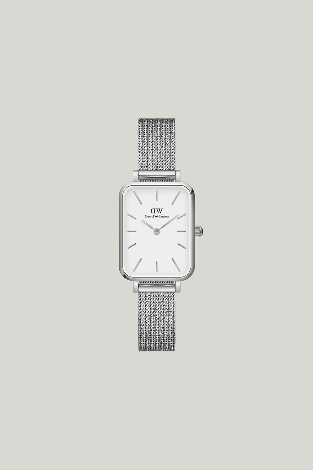 Quadro 20x26 Pressed Sterling Silver & White Watch - Silver - image 1