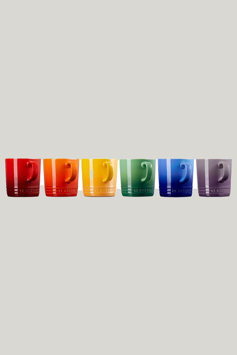 Stoneware Rainbow Set Of 6 Mugs 350ml - Rainbow - image 2