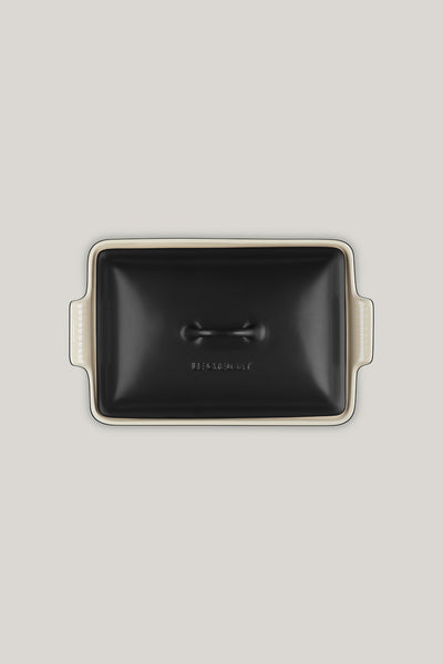 Stoneware Heritage Covered Rectangular Dish 33cm - Matte Black - image 3