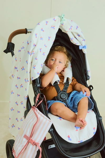 Light And Breathable Muslin Swaddle Wrap - Yeehaw Dog - Oatmeal - image 3