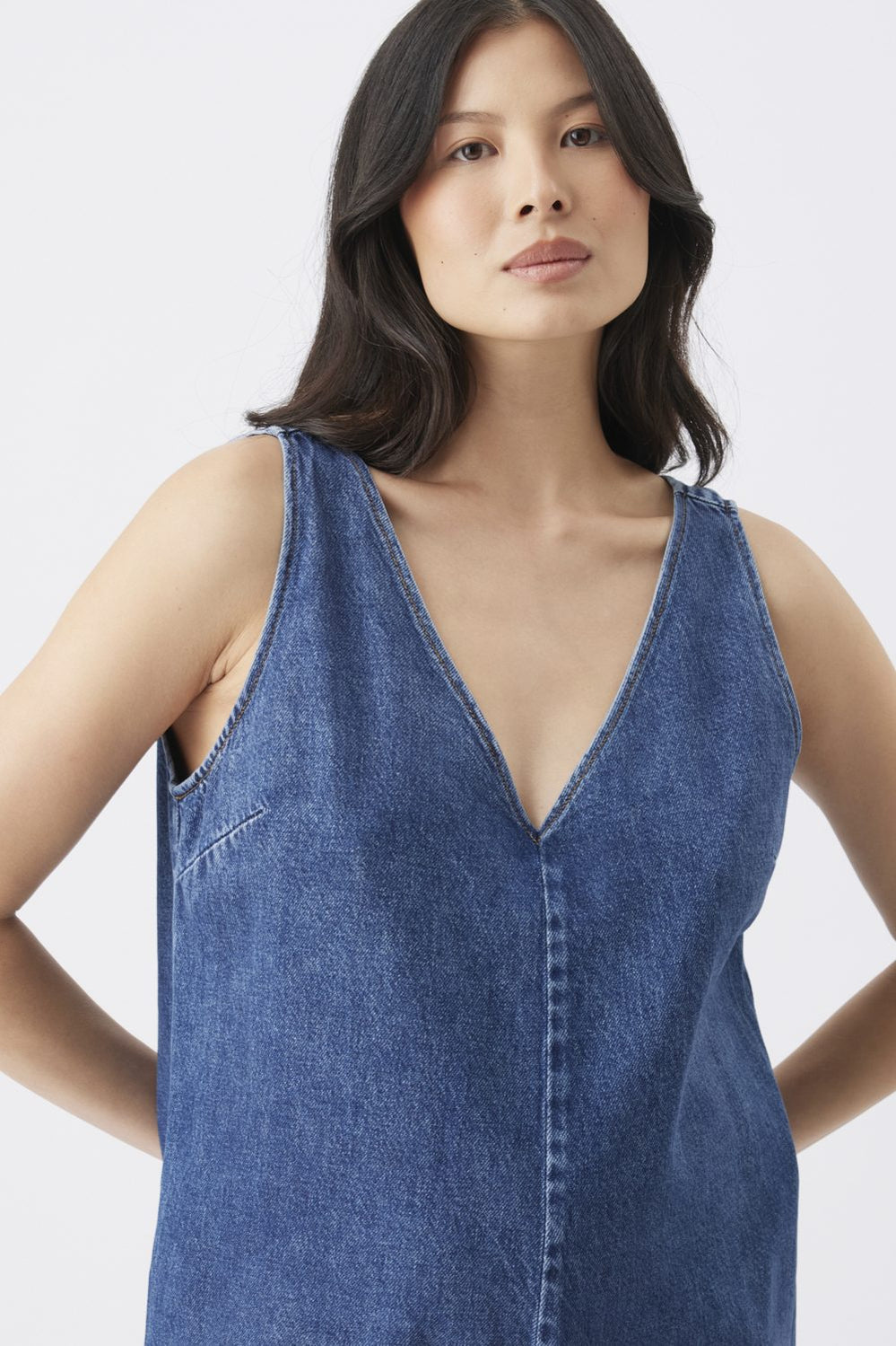 Fenix Denim Playsuit - Dark Wash - image 2