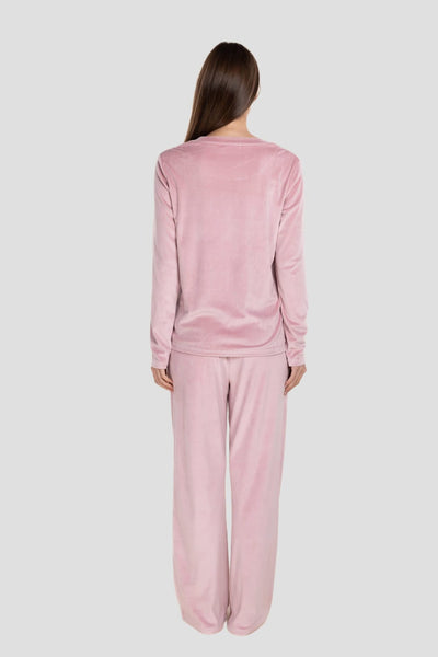 Thea Velour Long Lounge Set - Pink - image 4