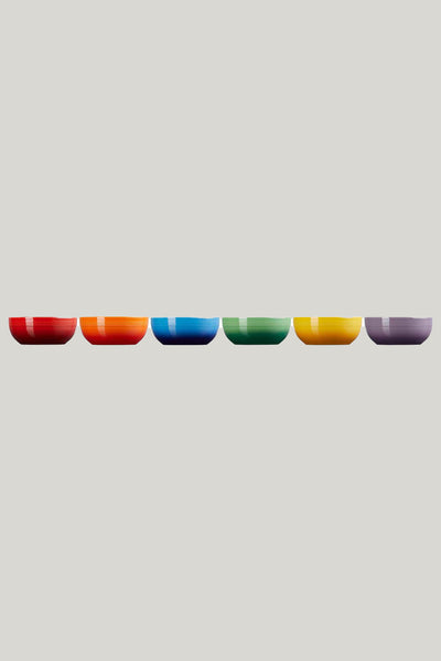 Stoneware Rainbow Set Of 6 Coupe Cereal Bowls 16cm - Rainbow - image 2