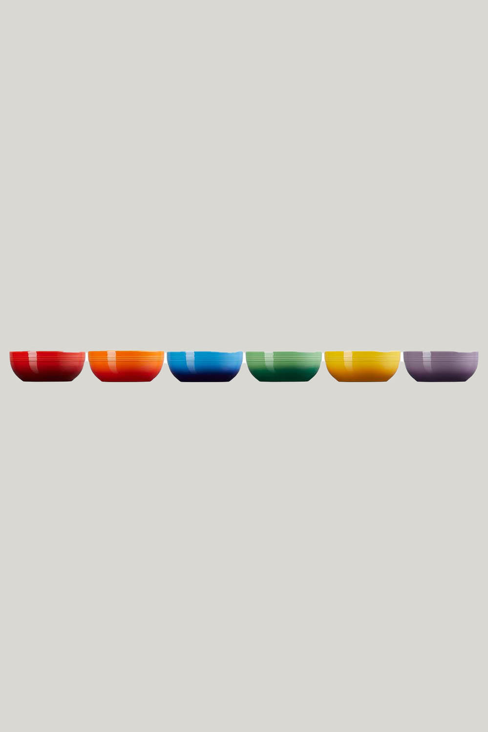 Stoneware Rainbow Set Of 6 Coupe Cereal Bowls 16cm - Rainbow - image 2