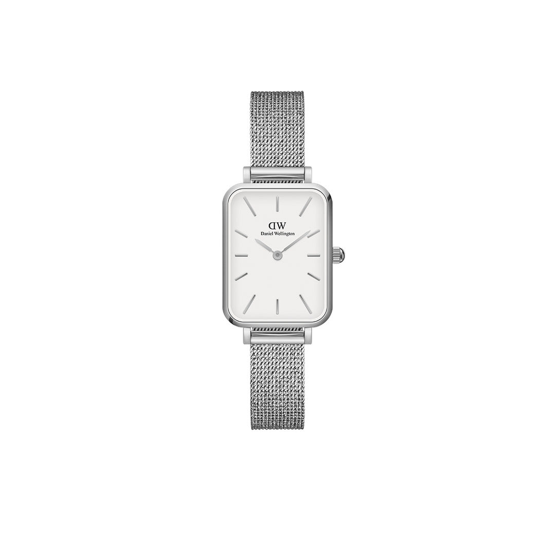 Quadro 20x26 Pressed Sterling Silver & White Watch - Silver - image 1