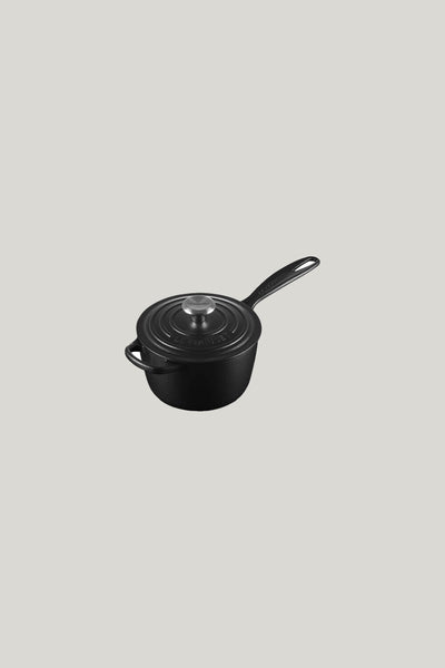Signature Cast Iron Saucepan 16cm - Matte Black - image 1