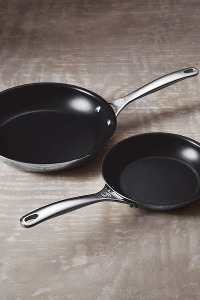 Signature Stainless Steel 3ply Non Stick Shallow Frypan Set - Stainless Steel - image 3