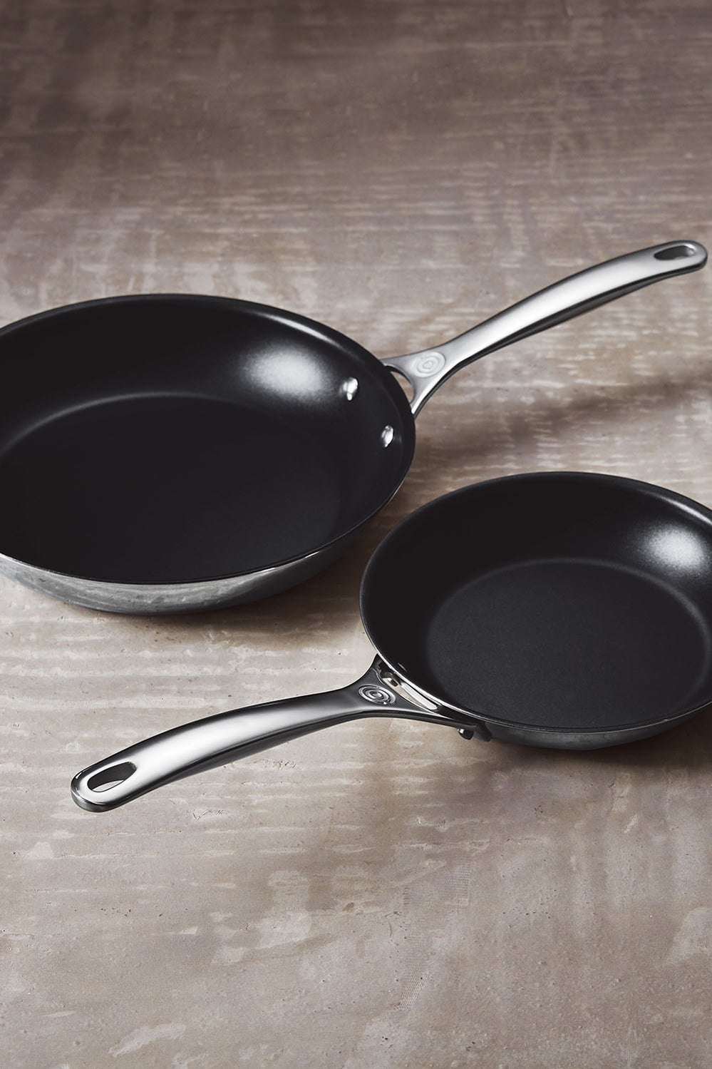 Signature Stainless Steel 3ply Non Stick Shallow Frypan Set - Stainless Steel - image 3