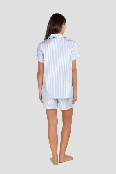 Camilla Cotton Short Pj Set - Ciel Blue Stripe - image 4