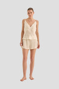 Amethyst Pure Silk Cami And Shorts Set - Ivory - image 1