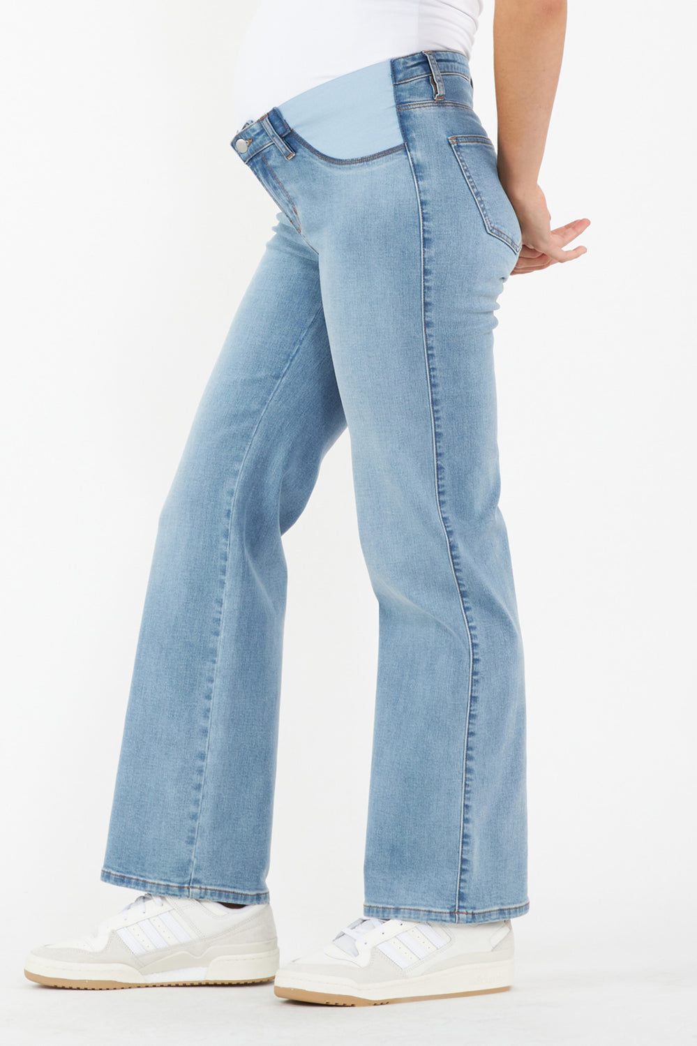 Kyle Wide Leg Maternity Jean - Light Blue - image 3