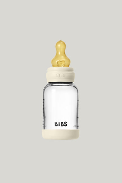 Glass Baby Bottle 120ml Latex - Ivory - Ivory - image 2