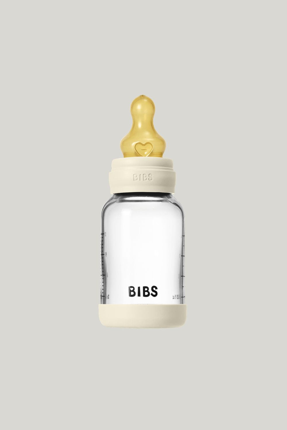 Glass Baby Bottle 120ml Latex - Ivory - Ivory - image 2
