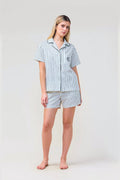Poppy Stripe Short Pj Set - Ecru - image 1