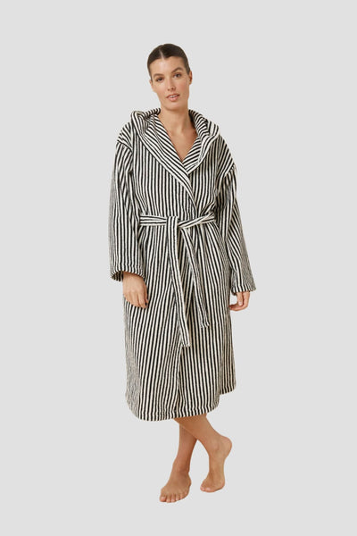 Adriana Terry Towel Robe - Black - image 1