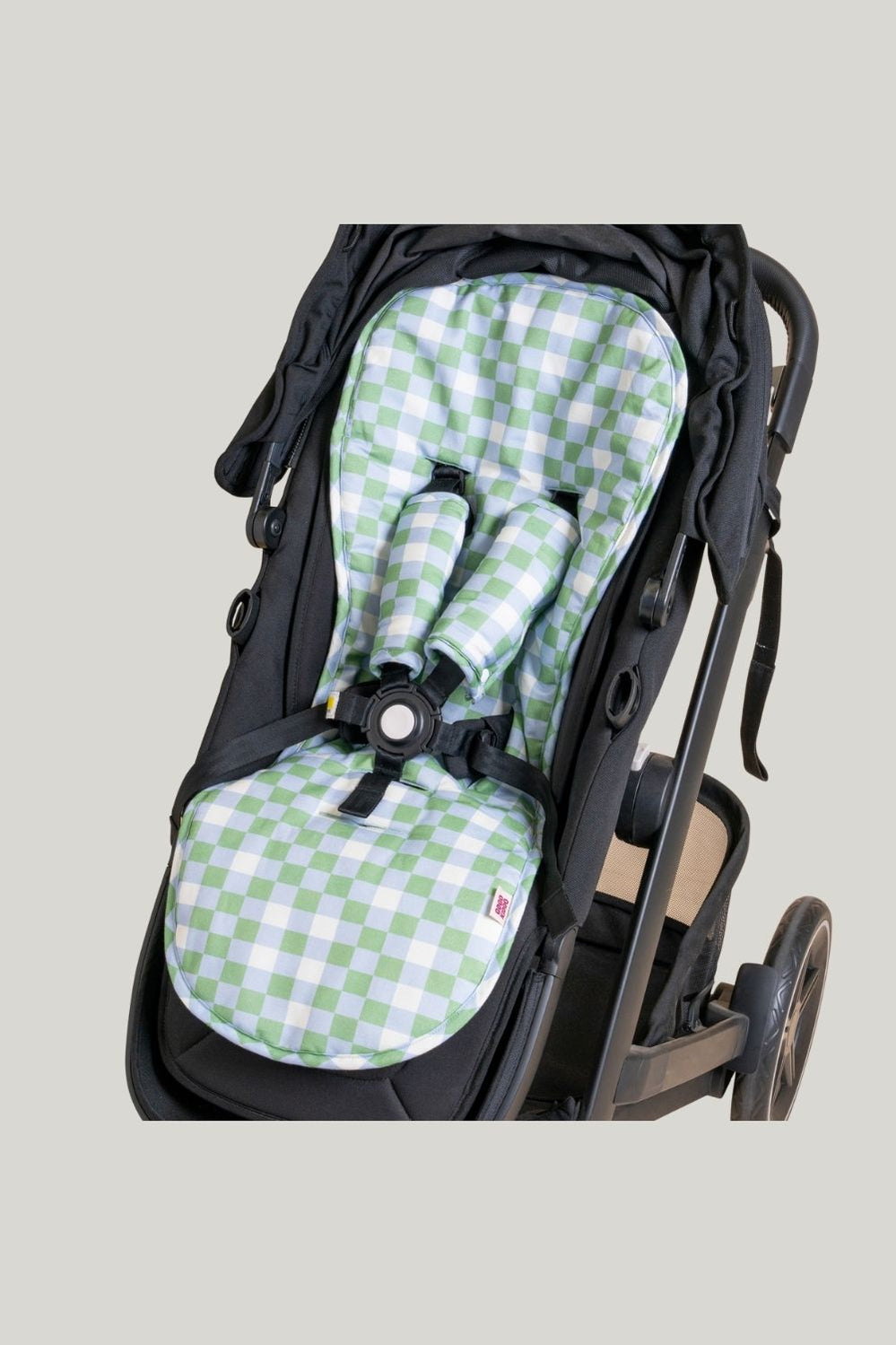 Cosy Pram Liner And Harness Protector - Sage Green Check - Sage Check - image 2