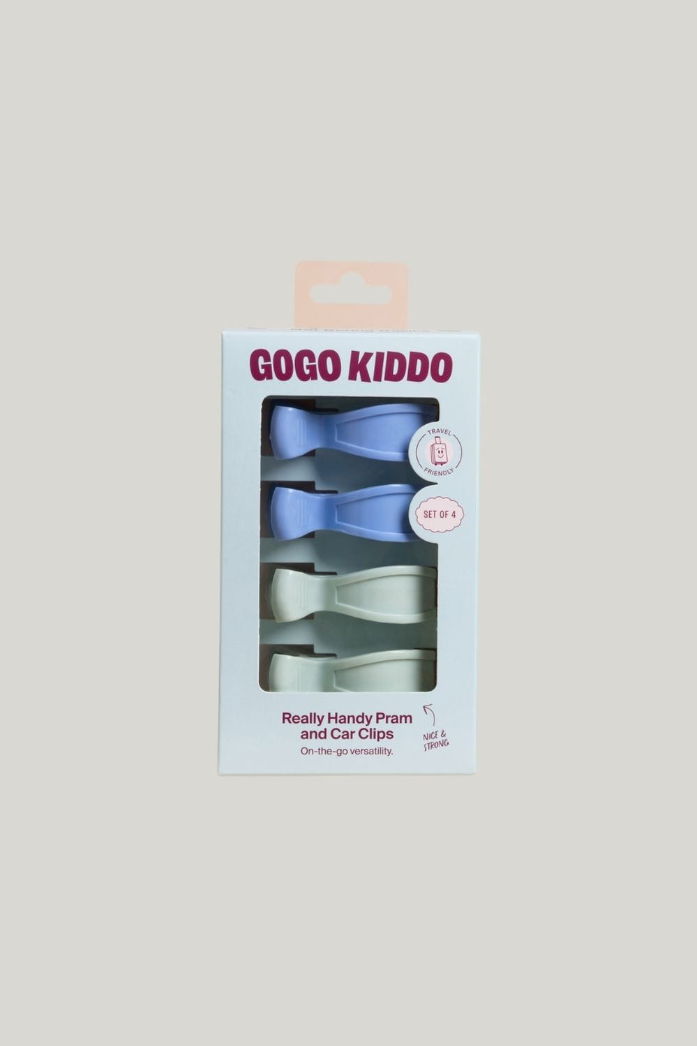 Really Handy Pram And Car Clips 4-pack - Seafoam/periwinkle - Periwinkle - image 1