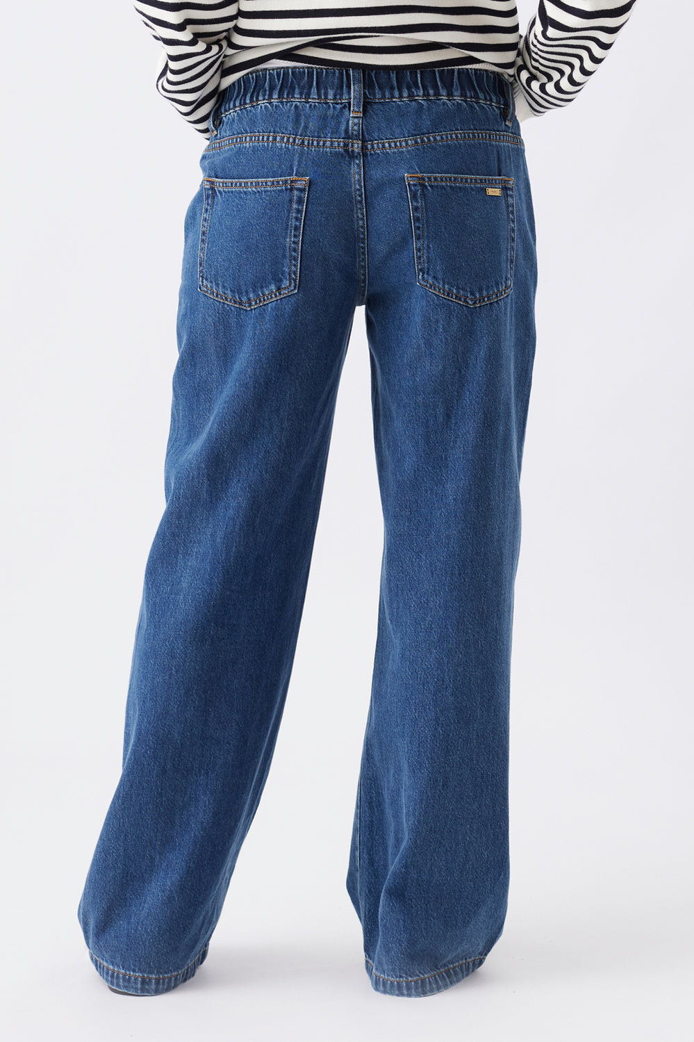 Billie Elastic Waist Maternity Jean - Dark Blue - image 4