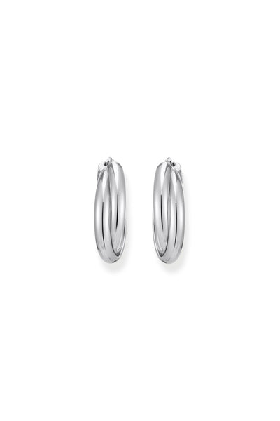 Intertwined Hoop Earrings In Silver - Silver - image 2