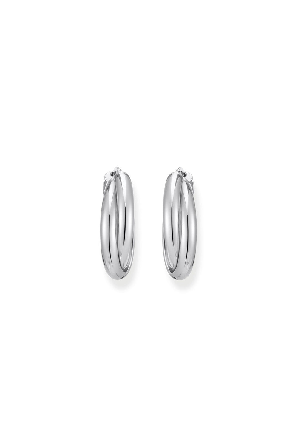 Intertwined Hoop Earrings In Silver - Silver - image 2