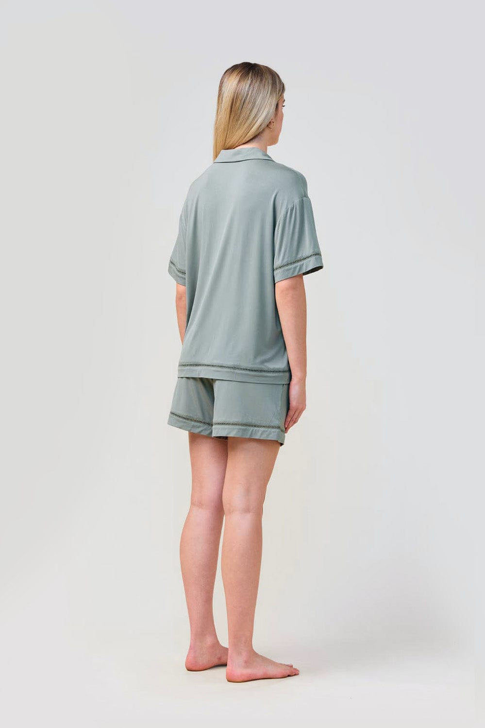 Helena Short Bamboo Pj Set - Olive - image 4