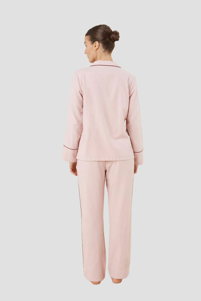 Isabella Brushed Cotton Pj Set - Pink - image 3