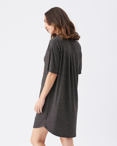 Dreamy Maternity Night Shirt - Charcoal - image 4