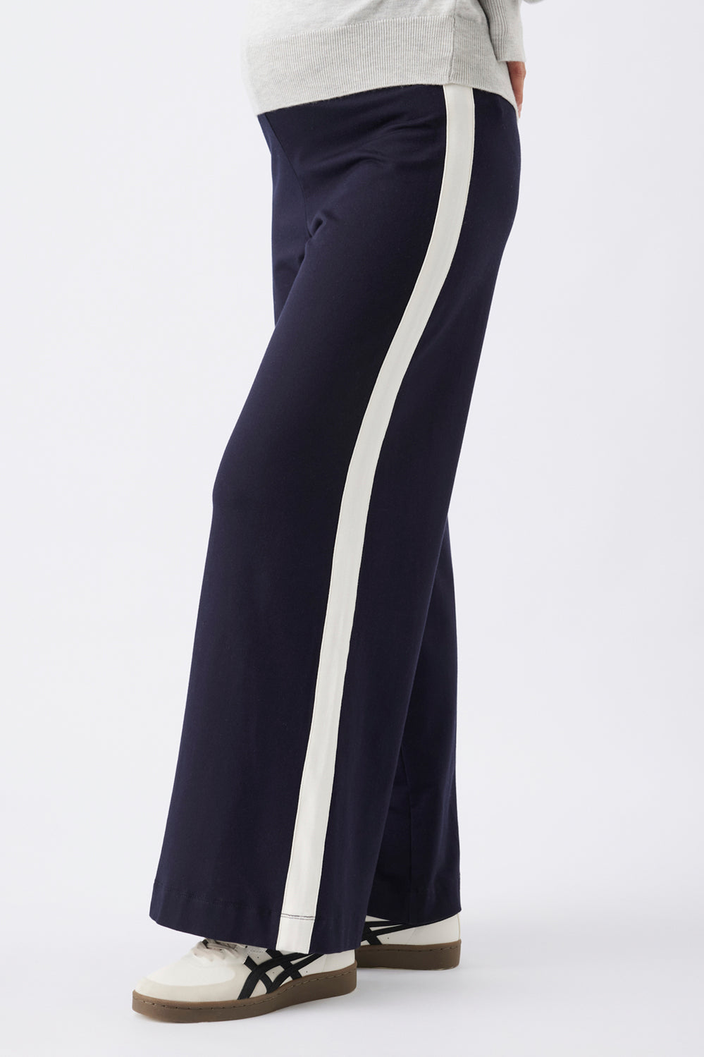 Ari Wide Leg Maternity Pant - Navy/White - image 3