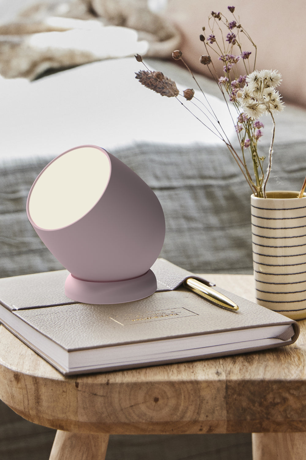 Beam Portable Rechargeable Touch Lamp - Dusty Rose - Pink - image 4