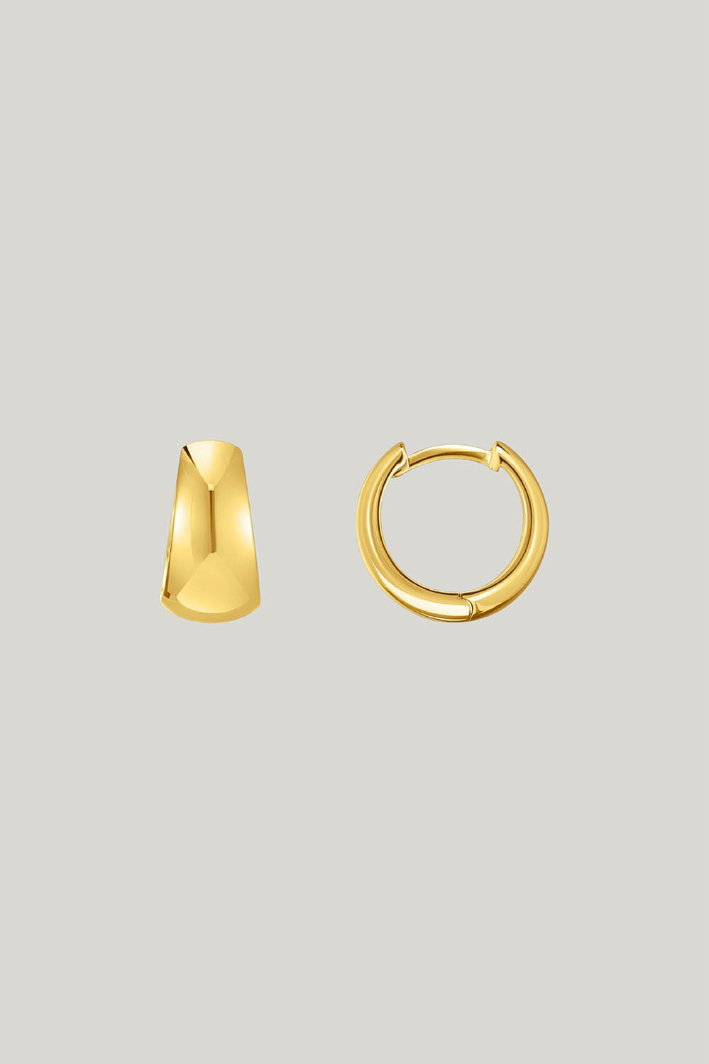 Tapered Hoop Earrings In Gold - Gold - image 3