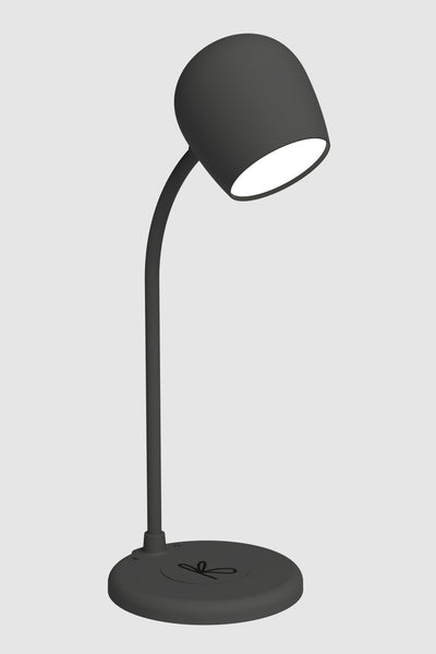 Ellie Smart Lamp With Bluetooth Speaker & Qi Wireless Charger - Black - Black - image 1
