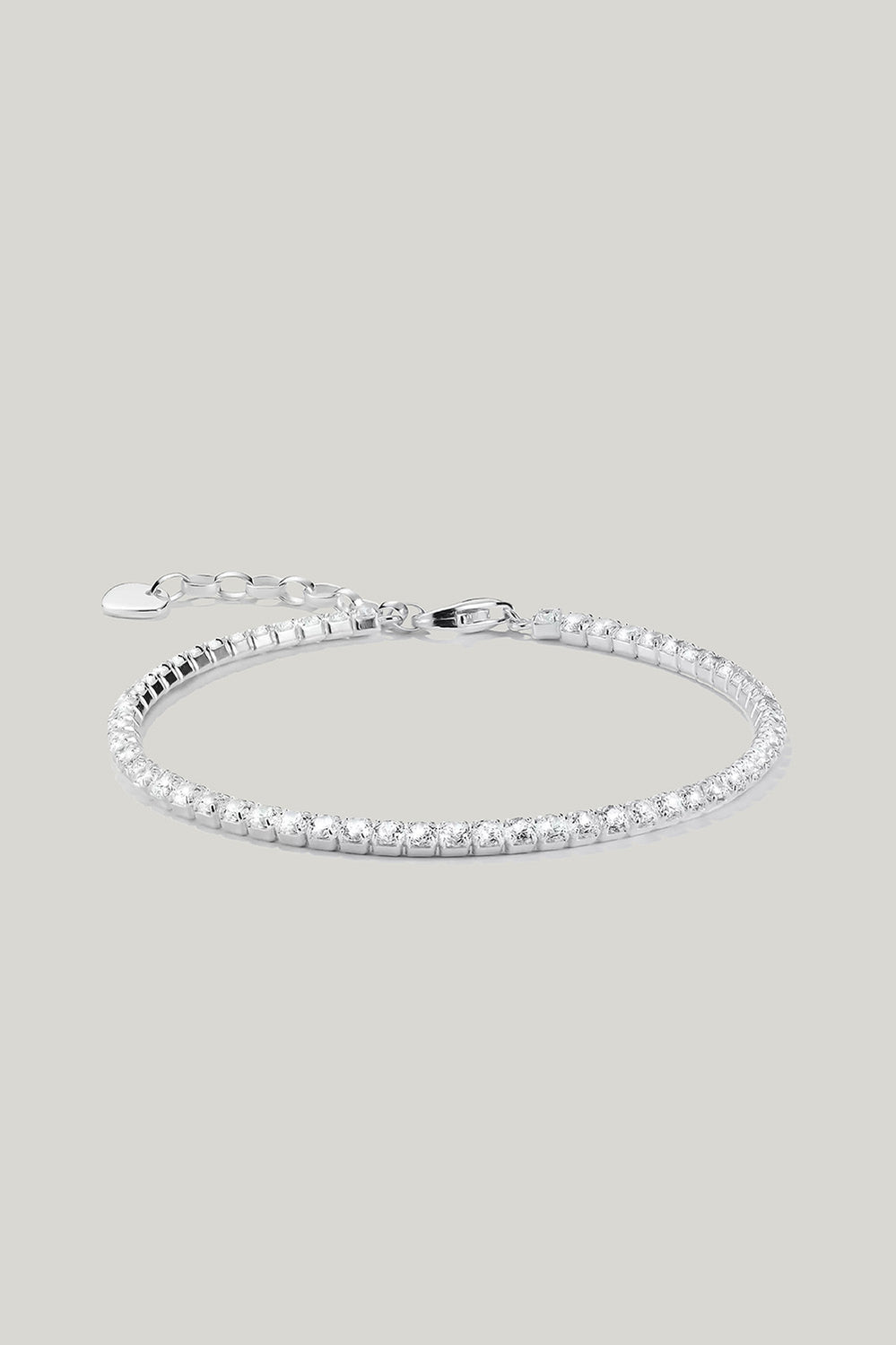 Tennis Bracelet With White Zirconia In Silver - Silver - image 1