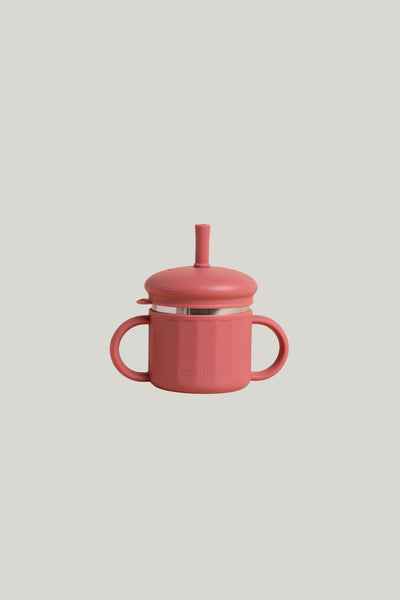 Fun Firsts Stainless Steel Cup With Silicone Sleeve - Terracotta - image 1