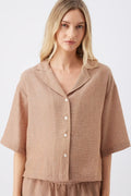 Paige Stripe Shirt - Tan - image 1