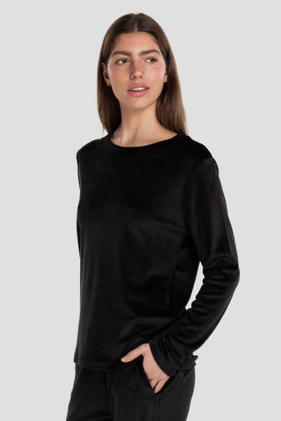Thea Velour Long Lounge Set - Black - image 2