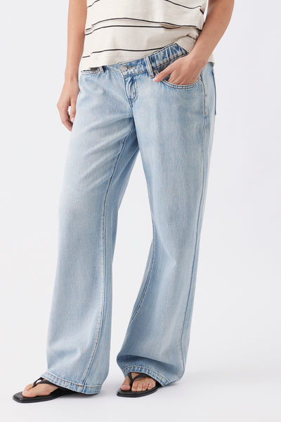 Billie Elastic Waist Maternity Jean - Light Blue - image 3