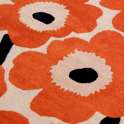 Unikko Orange Red Rug 350x250cm - Tangerine - image 3