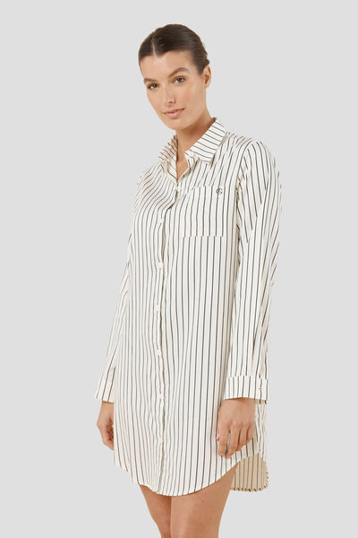 Lolita Stripe Night Shirt - Ecru - image 2