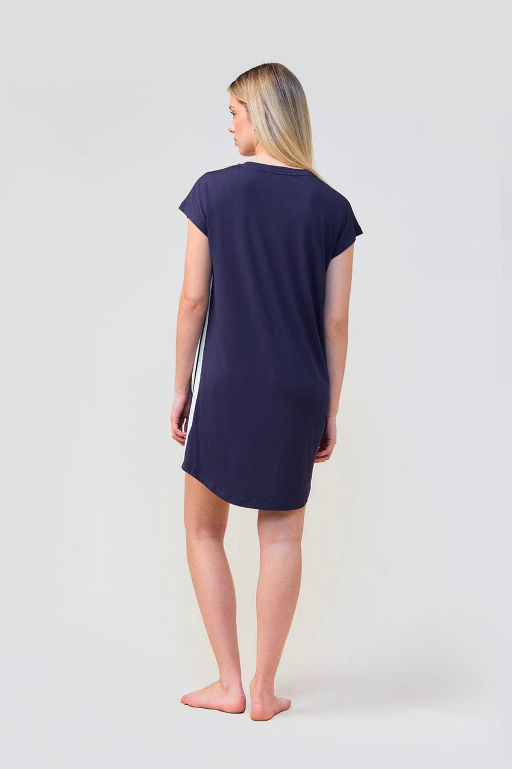 Ashley Bamboo Sleep Tee - Navy - image 3