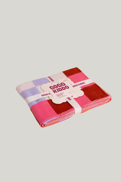 Cosy Baby Blanket - Check Berry - Berry - image 2